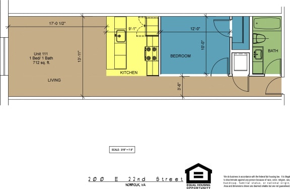Floor Plan  The Brightleaf Building 111