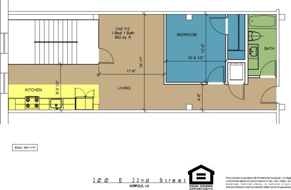Floor Plan  The Brightleaf Building 113
