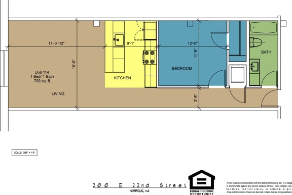 Floor Plan  The Brightleaf Building 114