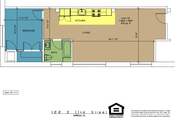 Floor Plan  The Brightleaf Building 116