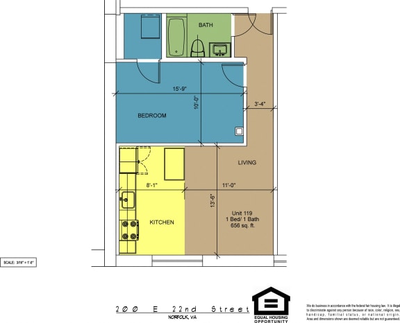 Floor Plan  The Brightleaf Building 119