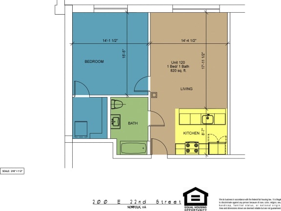 Floor Plan  The Brightleaf Building 120
