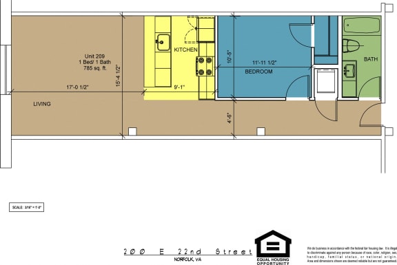 Floor Plan  The Brightleaf Building 209