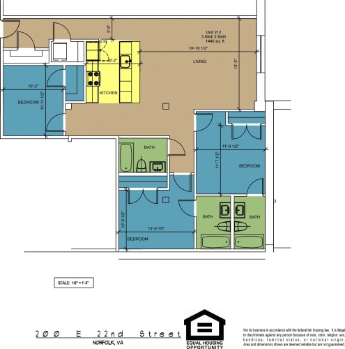 Floor Plan  The Brightleaf Building 212