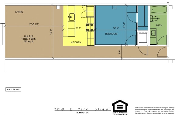 Floor Plan  The Brightleaf Building 215