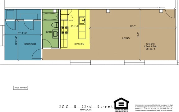 Floor Plan  The Brightleaf Building 216