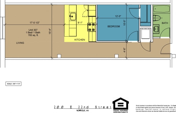Floor Plan  The Brightleaf Building 307