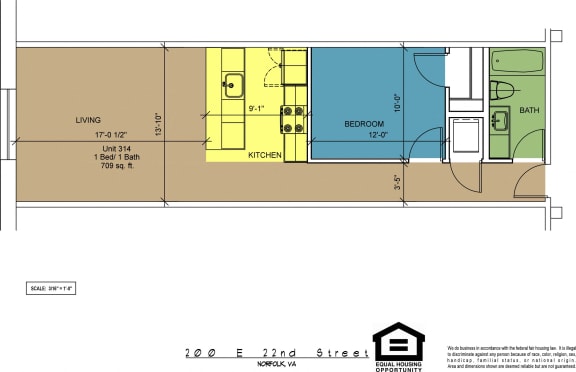 Floor Plan  The Brightleaf Building 314
