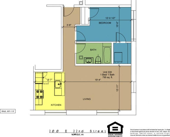Floor Plan  The Brightleaf Building 330