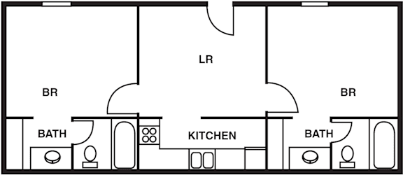 Floor Plan  Two Bedroom Floor Plan