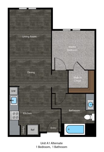 Floor Plan  Springville Seniors 1 Bedroom, 568 sq ft Floor plan