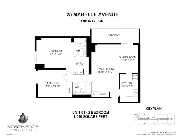 Floor Plan  2 Bed - 2 Bath