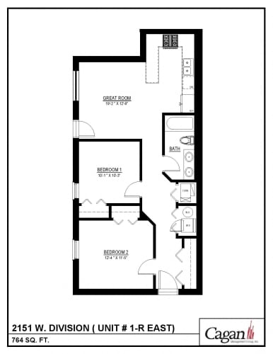 Floor Plan  Two Bedroom