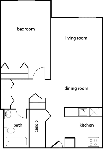 Floor Plan  One-Bedroom