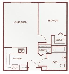Floor Plan  One-Bedroom