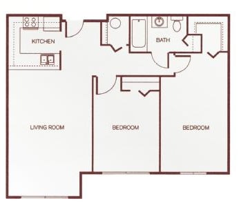 Floor Plan  Two-Bedroom