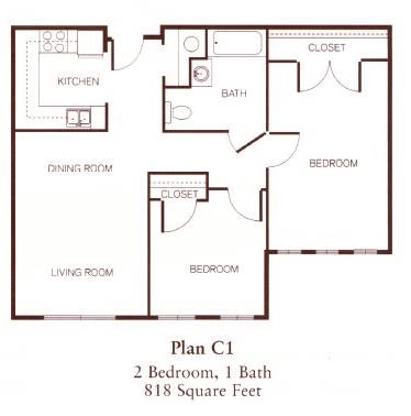 Floor Plan  Two-Bedroom
