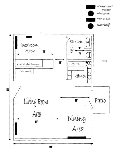 Floor Plan  1 Bedroom Deluxe