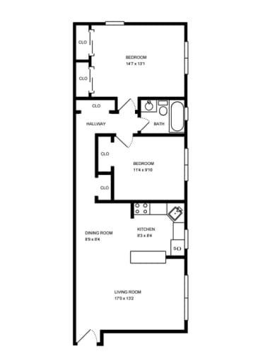 Floor Plan  2 Bedroom