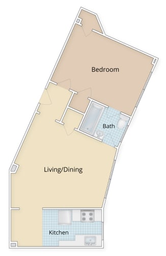 Floor Plan  Large One Bedroom Floor Plan at 4115 Wisconsin, Washington