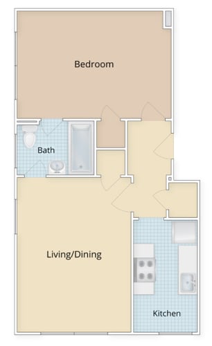 Floor Plan  Medium One Bedroom Floor Plan at 4115 Wisconsin, Washington, DC, 20016