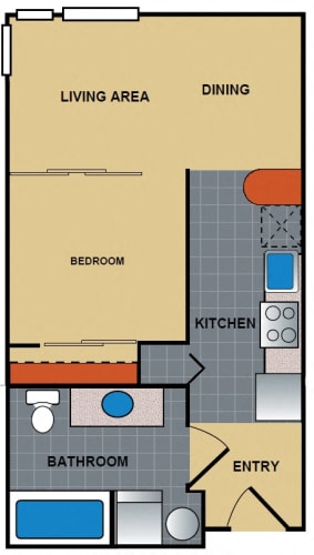 Floor Plan  Ellipse Open 1 Bedroom