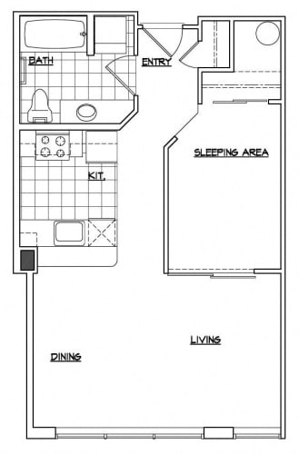 Floor Plan  One Bedroom + Extra Storage + Walk-In Closet