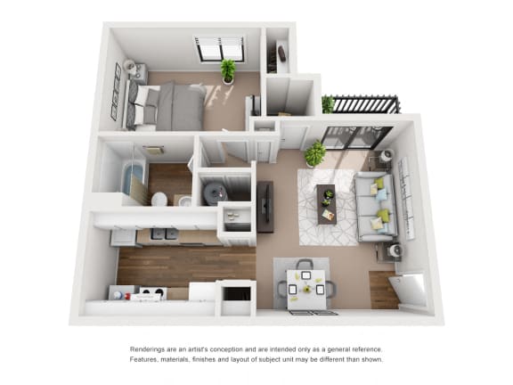 Floor Plan  One Bedroom Floor Plan