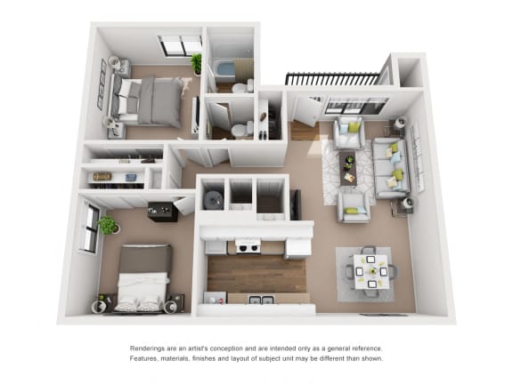 Floor Plan  Two Bedroom Floor Plan