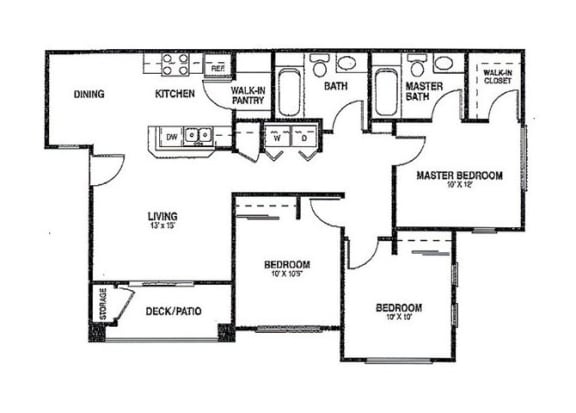 Floor Plan  3x2 Floor plans available at Agave Apartments in Elk Grove, CA 95757