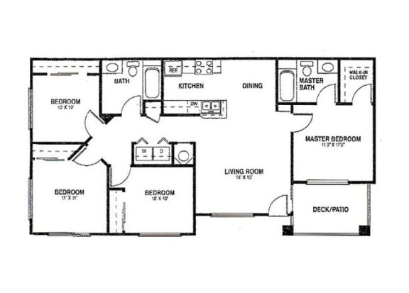 Floor Plan  4x2 Floor plans available at Agave Apartments in Elk Grove, CA 95757