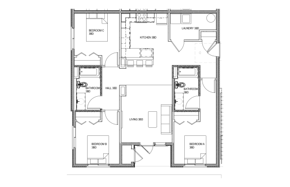 Floor Plan  Three Bedroom