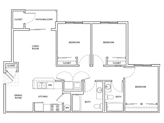 Floor Plan  3X1 C1 units available at South Hill by Vintage in Puyallup, WA
