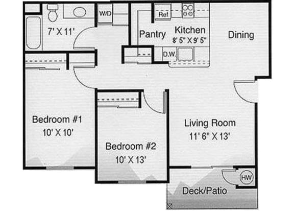 Floor Plan  Henderson, NV  89052 l Vintage at Seven Hills 2 bedrooms Floor Plans Senior Apartments
