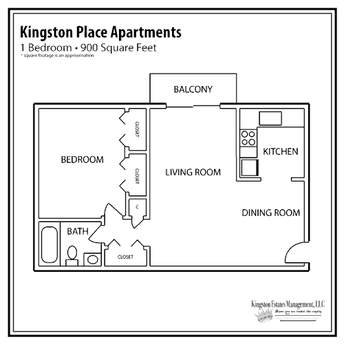 Floor Plan  1 Bedroom