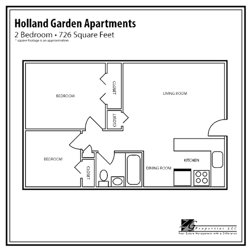 Floor Plan  2 Bedroom
