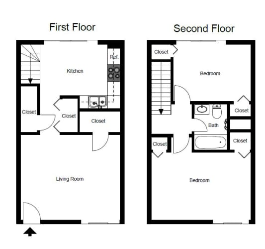 Floor Plan  Two-Bedroom