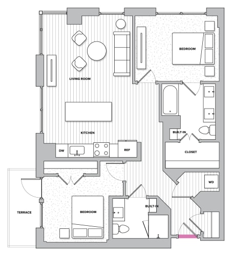Floor Plan  Coleton 12 (C18) 2 Bed 2 Bath Floor Plan at Kingston at McLean Crossing, McLean, 22102