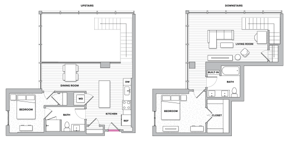 Floor Plan  Preston 3 (C20) 2 Bed 2 Bath Floor Plan at Kingston at McLean Crossing, McLean
