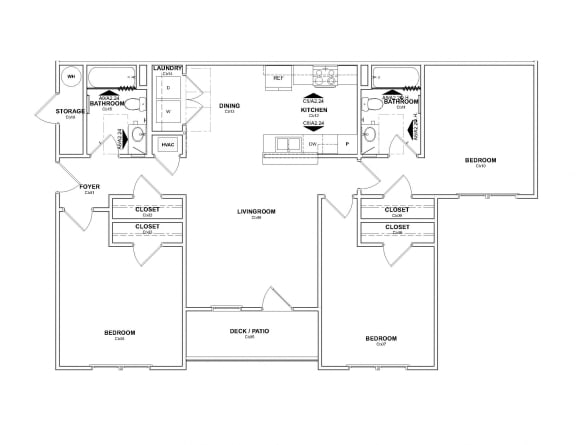Floor Plan  Three Bedroom