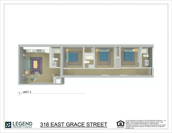 Floor Plan  The Jewell Building # 201