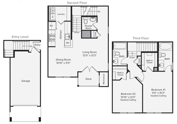 Floor Plans of Huntington Townhomes in Shelton, CT