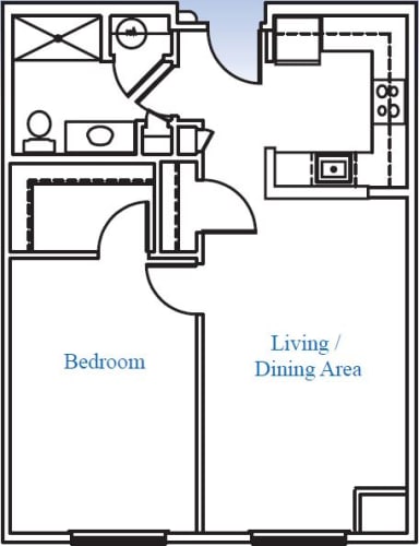 Floor Plan  One Bedroom-A