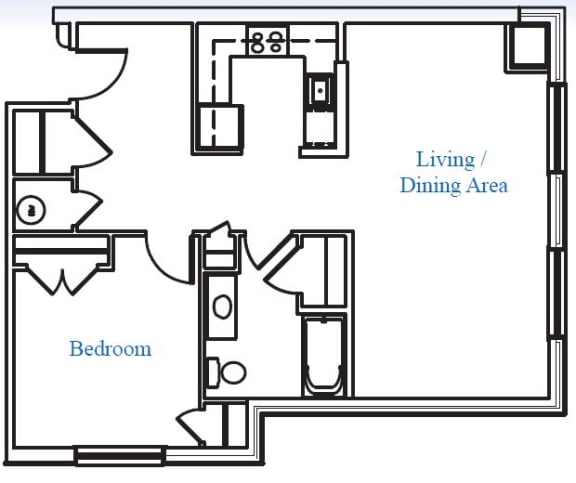Floor Plan  One-Bedroom