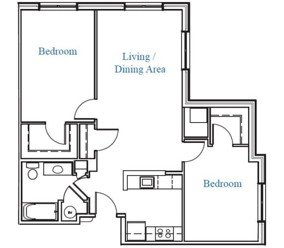 Floor Plan  Two Bedroom-A