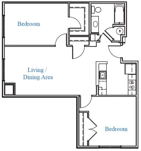 Floor Plan  Two Bedroom