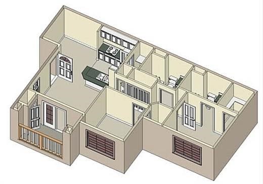 Floor Plan  2X2 units available at Highland by Vintage | Roseville, CA 95678