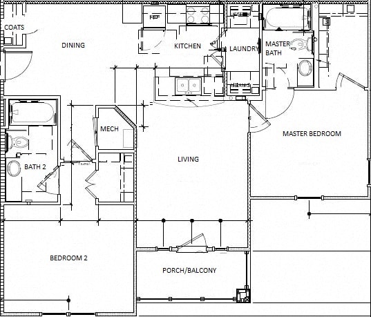Floor Plan  Two Bedroom