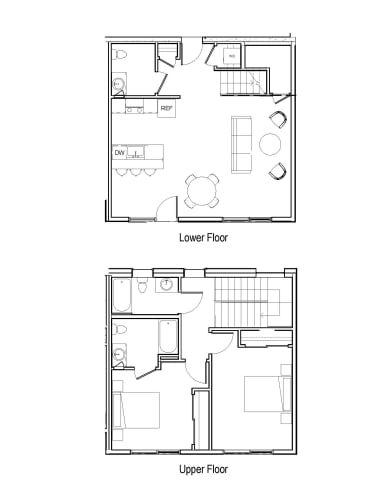 Floor Plan  Two bedroom Loft High Ceilings Open Layout Now Leasing For Rent