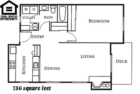 Floor Plan  1 Bedroom 1 Bath